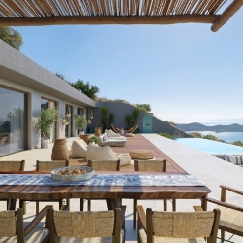 Under construction villa of 180 m² is available for sale in a stunning location in Pines Elounda, Crete.
